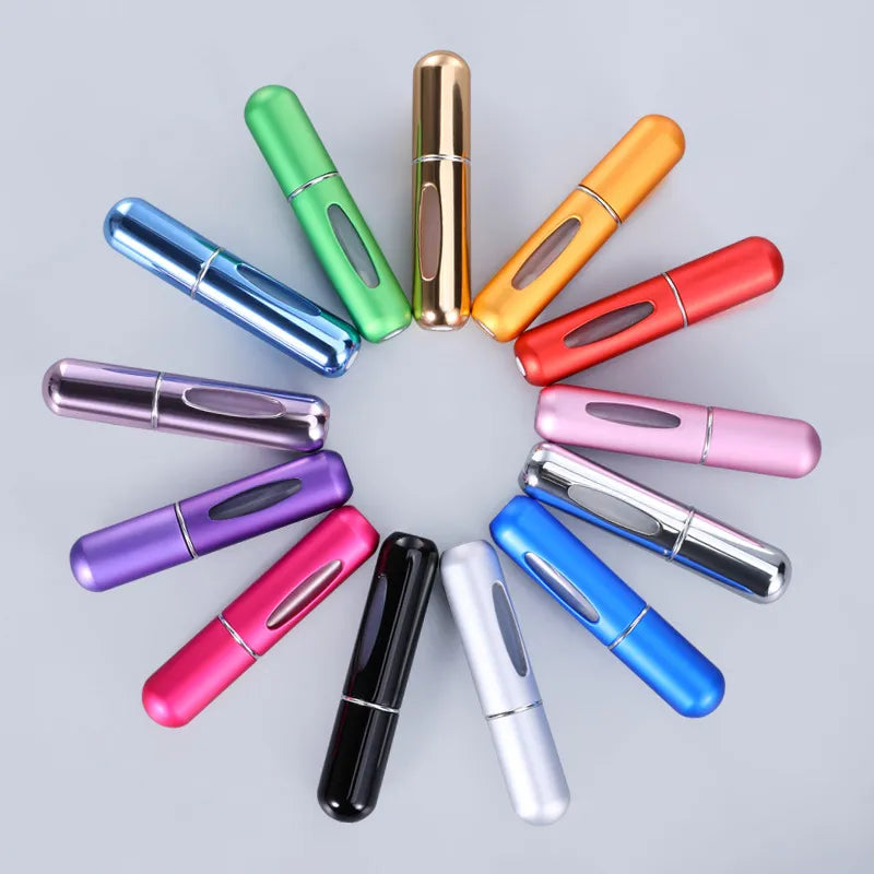 5ml Perfume Atomizer Portable Liquid Container For Cosmetics Mini Aluminum Spray Alcochol Empty Bottle  Refillable For Traveling